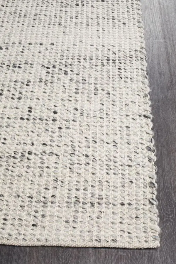 Natural Double Sided | Wool Area Rug | Colour Grey Natural