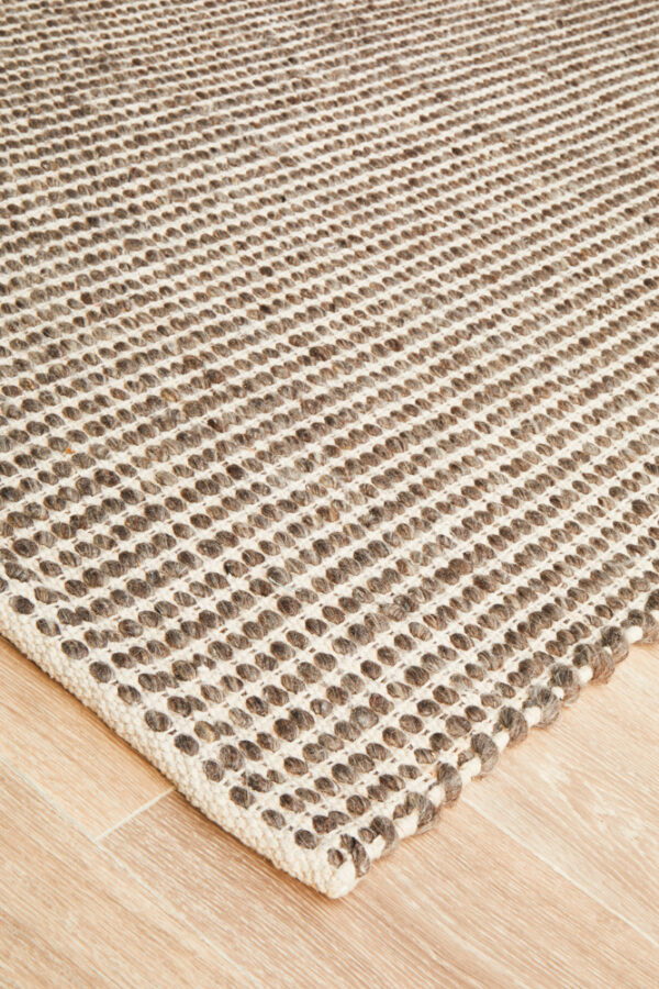 Double Sided Wool Floor Rug Corner View