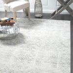 Faded Silver Grey Rug Rectangle