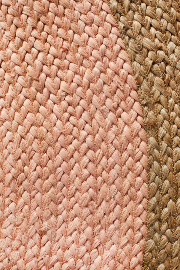 Round Pink Rug Close Up Photo