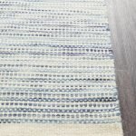 Blue Madras Blue Flat Weave Rug