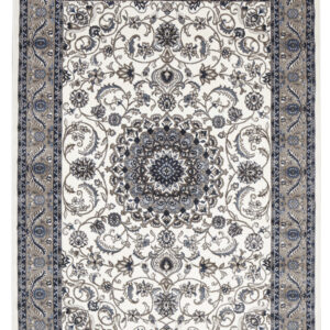 Traditional Rug | Colour White With Beige Border Backing Full